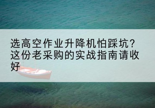 宾阳高空作业升降机厂家推荐-选高空作业升降机怕踩坑？这份老采购的实战指南请收好