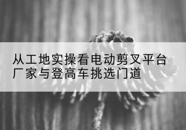 宾阳电动剪叉升降平台厂家-从工地实操看电动剪叉平台厂家与登高车挑选门道